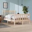 Estructura de cama madera maciza 120x190 cm