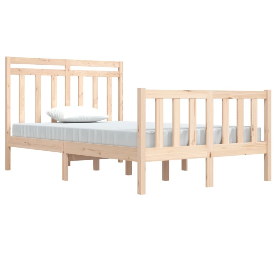 Estructura de cama madera maciza 120x190
