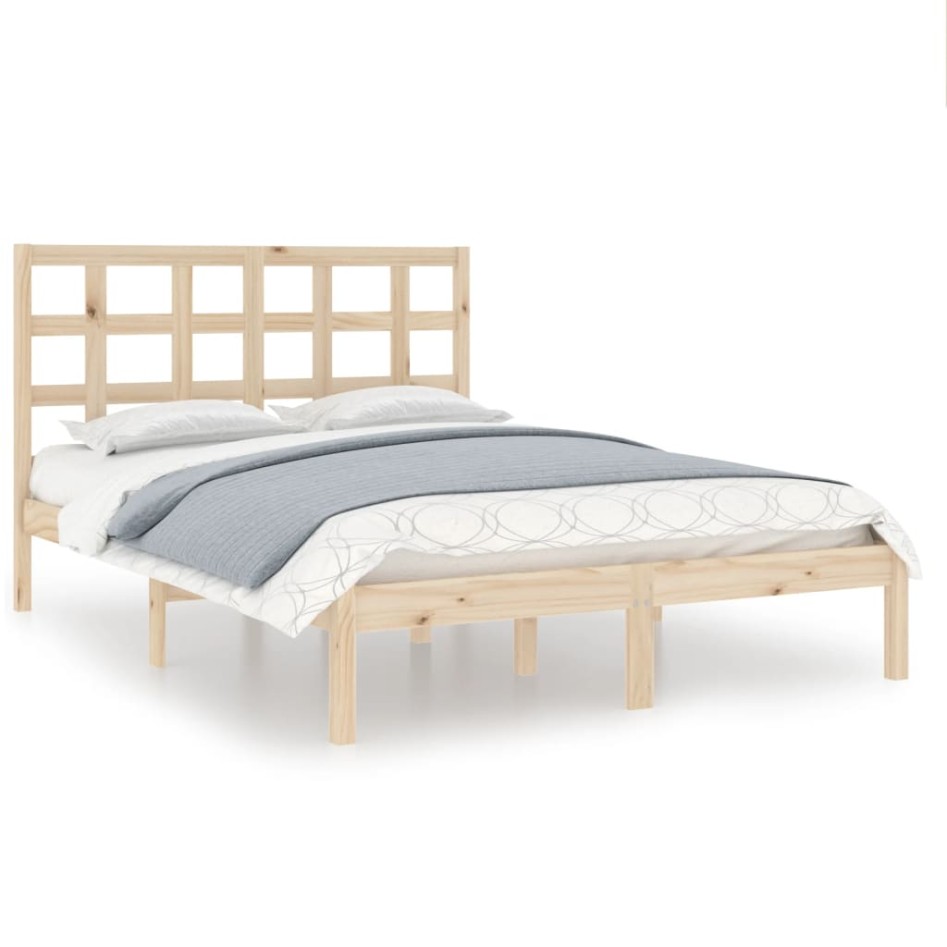 Estructura de cama madera maciza 120x190