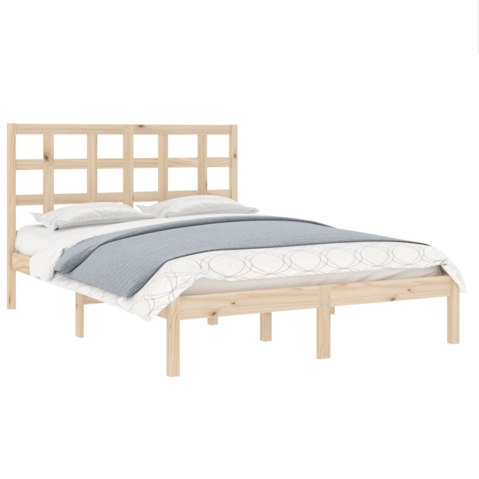 Estructura de cama madera maciza 120x190