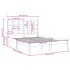 Estructura de cama de madera maciza de pino 160x200