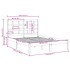 Estructura de cama madera maciza negro Supe King 180x200