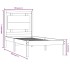 Estructura de cama madera maciza individual blanco 75x190