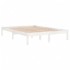 Estructura de cama de madera maciza de pino blanca 160x200