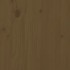 Estructura de cama madera maciza de pino marrón miel 200x200