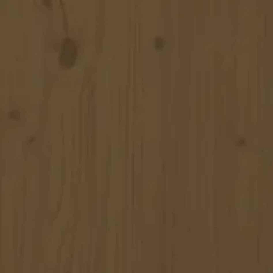 Estructura de cama madera maciza de pino marrón miel 200x200