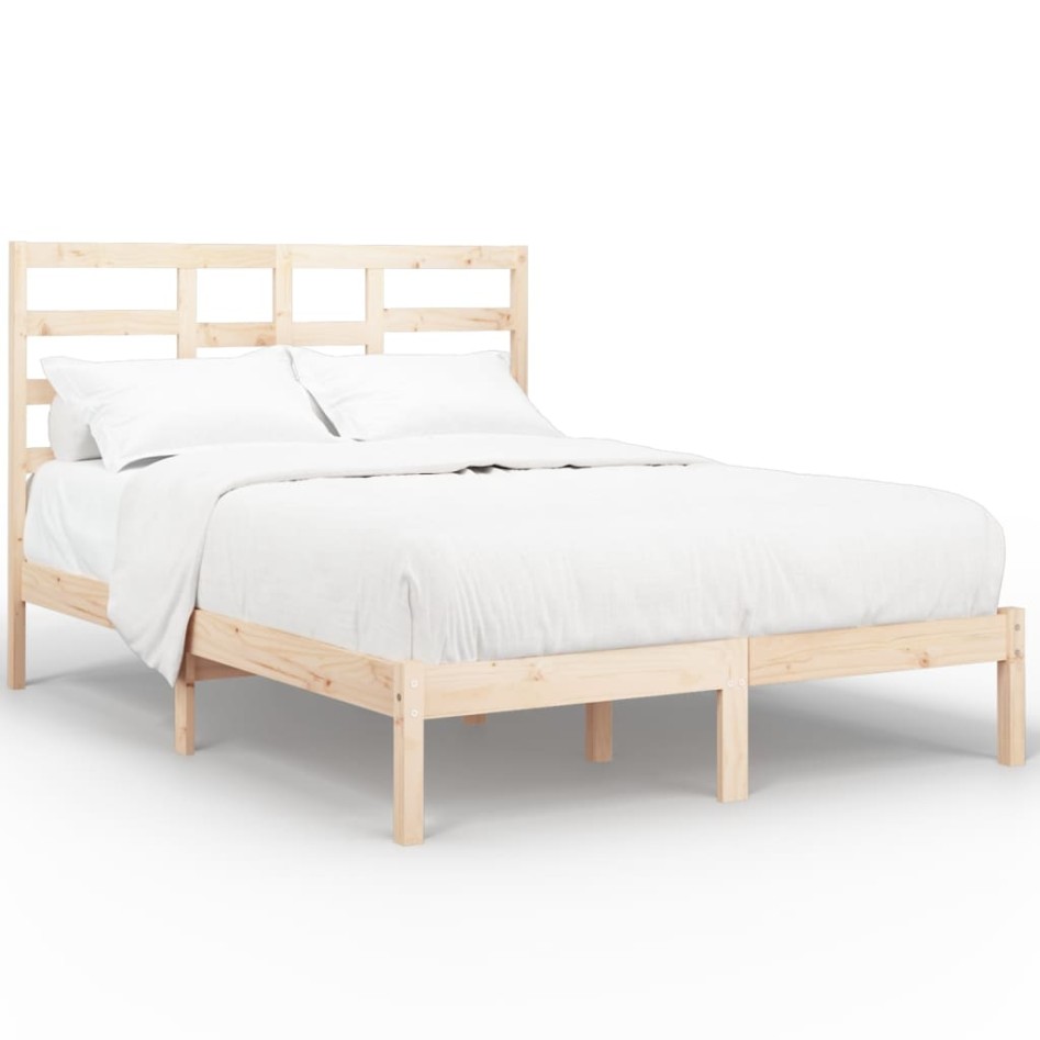 Estructura de cama madera maciza 120x190