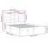 Estructura de cama de madera maciza negra 140x200
