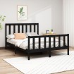 Estructura de cama de madera maciza de pino negro 140x200 cm