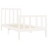 Estructura de cama madera maciza de pino blanco 90x200