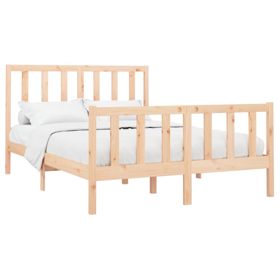 Estructura de cama de madera maciza de pino 160x200