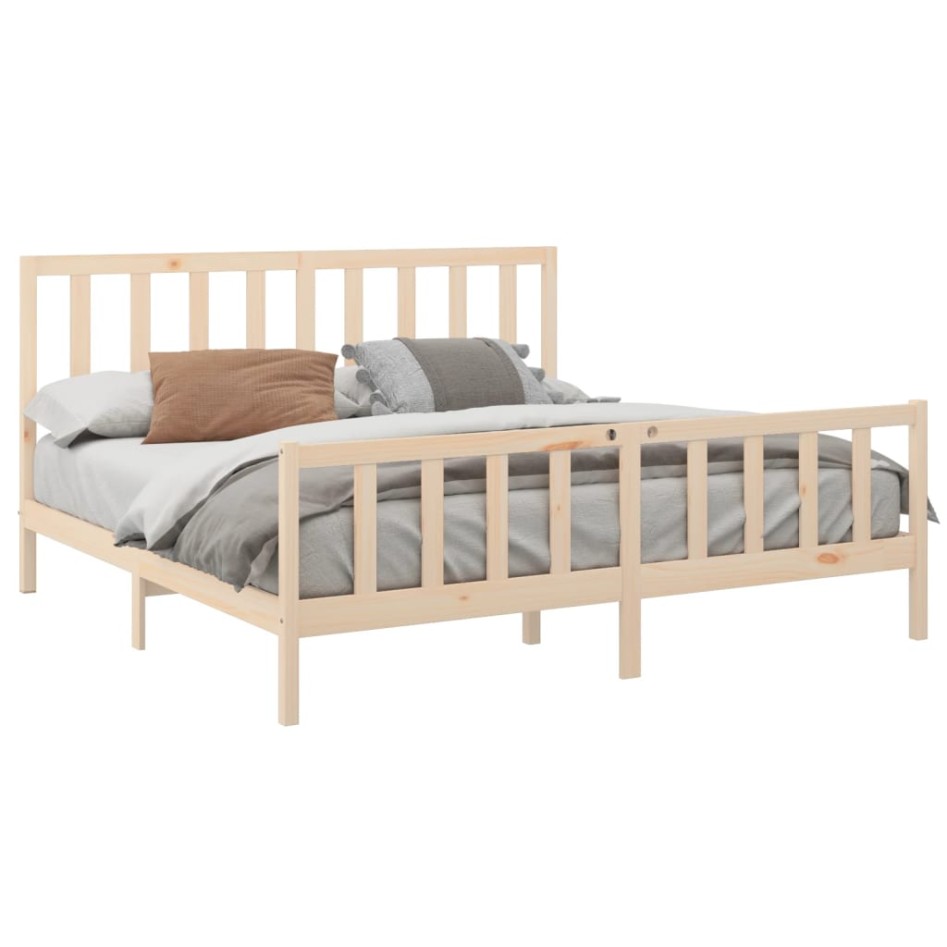 Estructura de cama madera maciza de pino 180x200