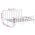 Estructura de cama madera maciza de pino 180x200