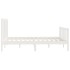 Estructura de cama de madera maciza blanca 140x200