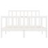 Estructura de cama madera maciza blanca 120x200