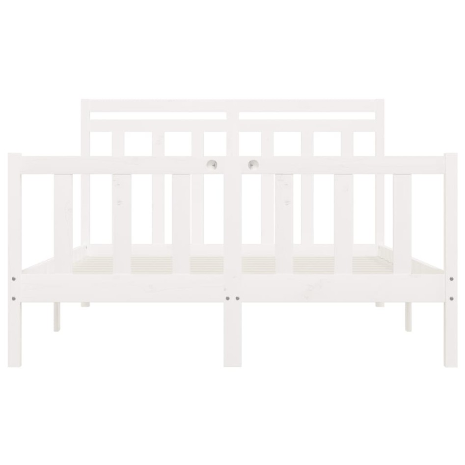 Estructura de cama madera maciza de pino blanco 120x200