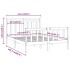 Estructura de cama madera maciza de pino blanco 120x200