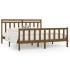 Estructura de cama madera maciza marrón miel 200x200