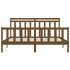 Estructura de cama madera maciza marrón miel 200x200