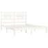 Estructura de cama madera maciza de pino blanco 200x200