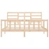 Estructura de cama de madera maciza de pino 200x200