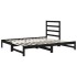 Sofá cama extraíble madera maciza de pino negro 2x(90x190)