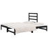 Sofá cama extraíble madera maciza de pino negro 2x(90x190)
