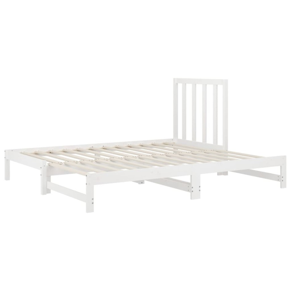 Sofá cama extraíble madera maciza de pino blanco 2x(90x190)