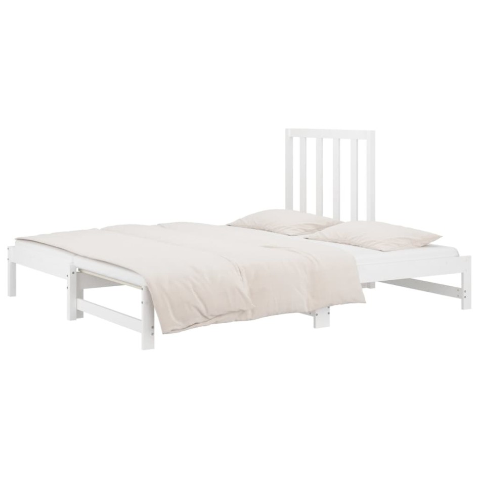Sofá cama extraíble madera maciza de pino blanco 2x(90x190)