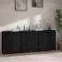 Aparador de madera maciza de pino negro 210x35x80