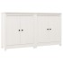 Aparador 2 uds de madera maciza de pino blanco 70x35x80