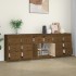 Aparador de madera maciza de pino marrón miel 230 x 35 x 80