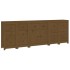 Aparador de madera maciza de pino marrón miel 230 x 35 x 80