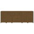 Aparador de madera maciza de pino marrón miel 230 x 35 x 80