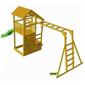 Parque Infantil Teide columpio individual escalera mono