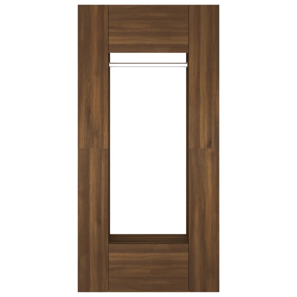 Mueble de recbidor 2 uds madera contrachapada marrón