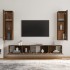 Set de muebles para TV 4 pzas madera contrachapada marrón