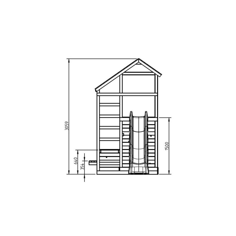 Parque Infantil Teide columpio individual escalera mono