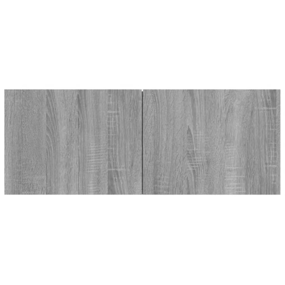 Set de muebles para TV 4 pzas madera contrachapada gris