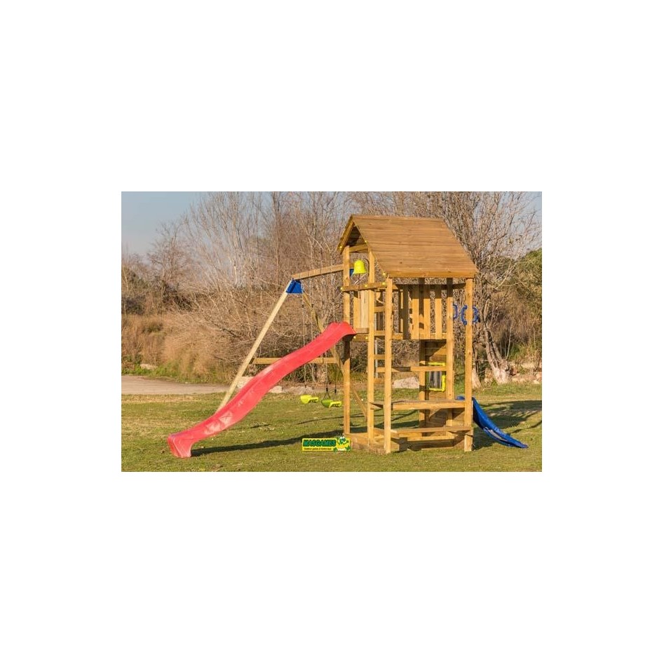 Parque Infantil Teide columpio doble y escalera mono