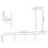 Set de muebles para TV 5 piezas madera contrachapada
