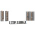 Set de muebles para TV 6 pzas madera contrachapada gris