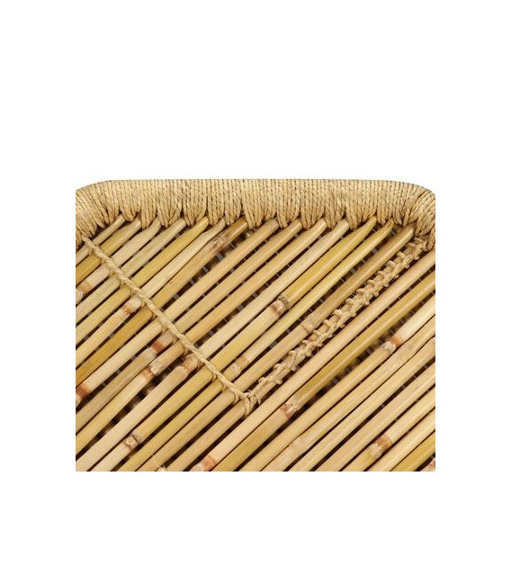 Mesita octogonal bambú