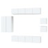 Set de muebles para TV 8 piezas madera contrachapada