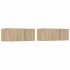 Set de muebles para TV 4 pzas madera contrachapada roble
