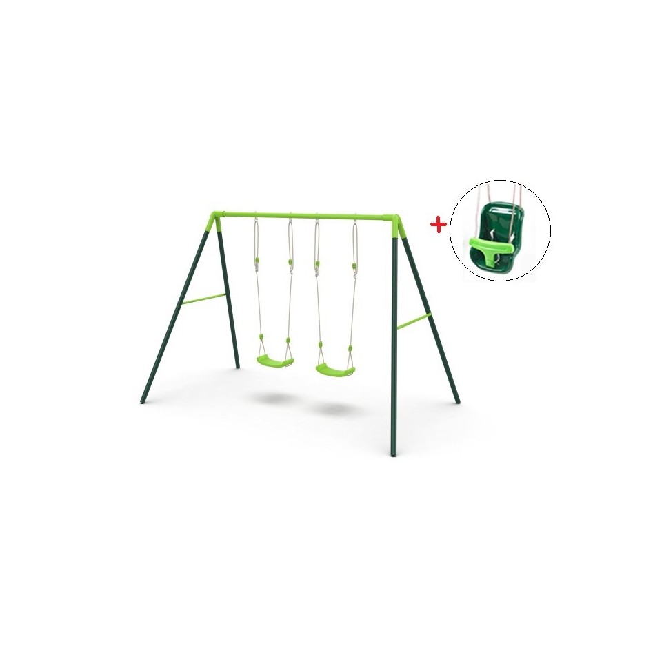 Columpio doble Olea con asiento bebé