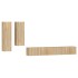 Set de muebles para TV 4 pzas madera contrachapada roble