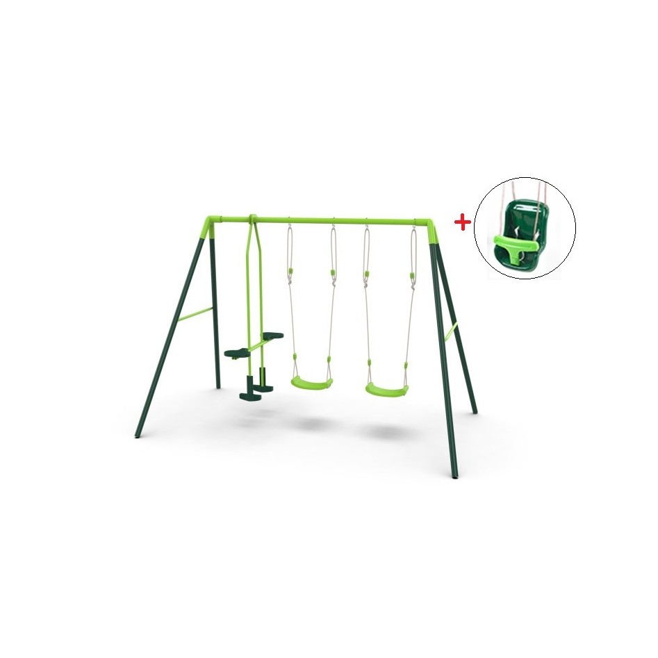 Columpio triple Gingo con asiento bebé