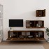 Set de muebles de TV 4 pzas madera contrachapada roble