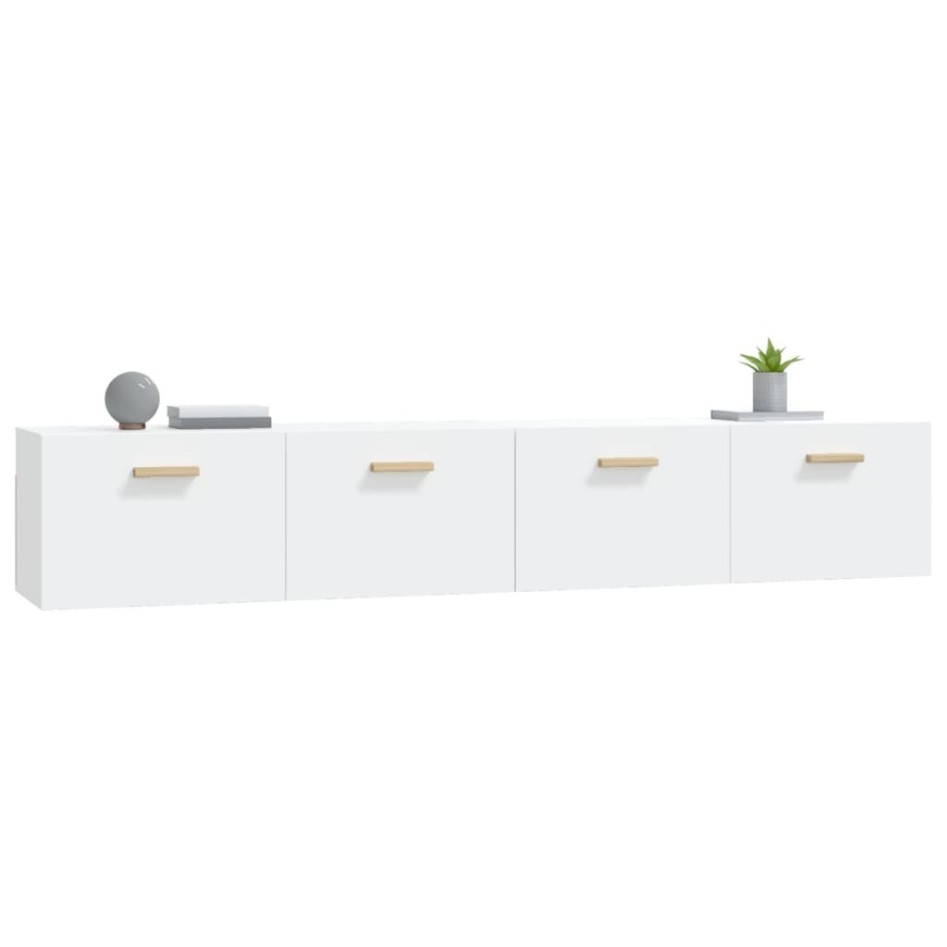 Armarios de pared 2 uds contrachapada blanco 100x36,5x35